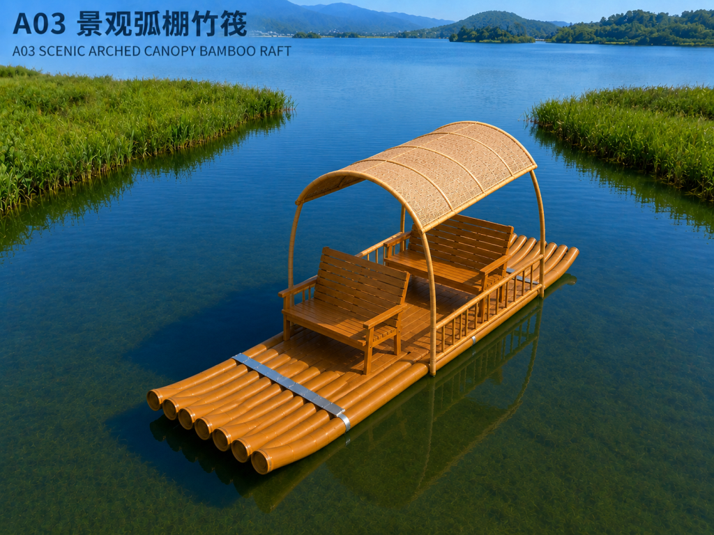 A03 景观弧棚竹筏